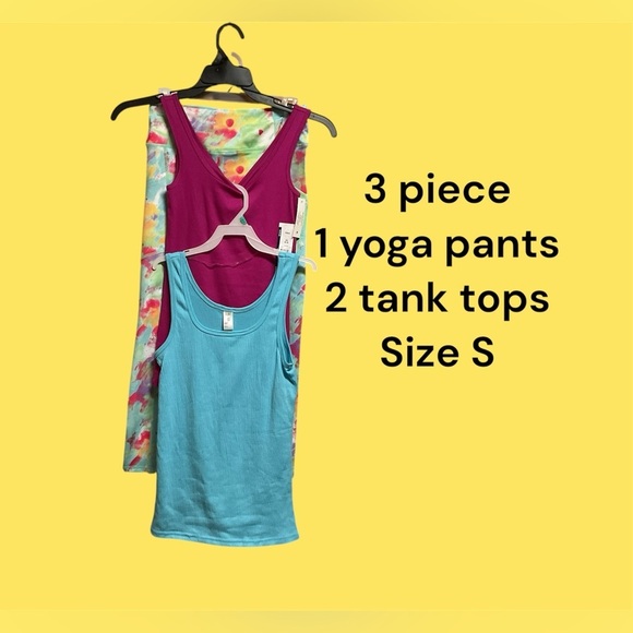 3 PC YOGA SET SIZE SMALL - Picture 1 of 4